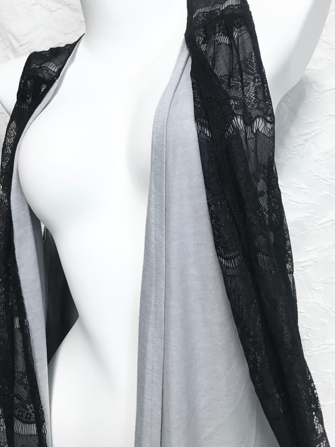 빈티지 vkei 고딕 레이어드 레이스 언발 롱 베스트 조끼 상품이미지6