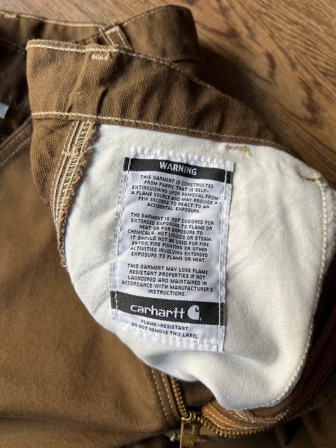 [35]칼하트FR 빈티지 브라운 싱글니 워크팬츠 상품이미지5
