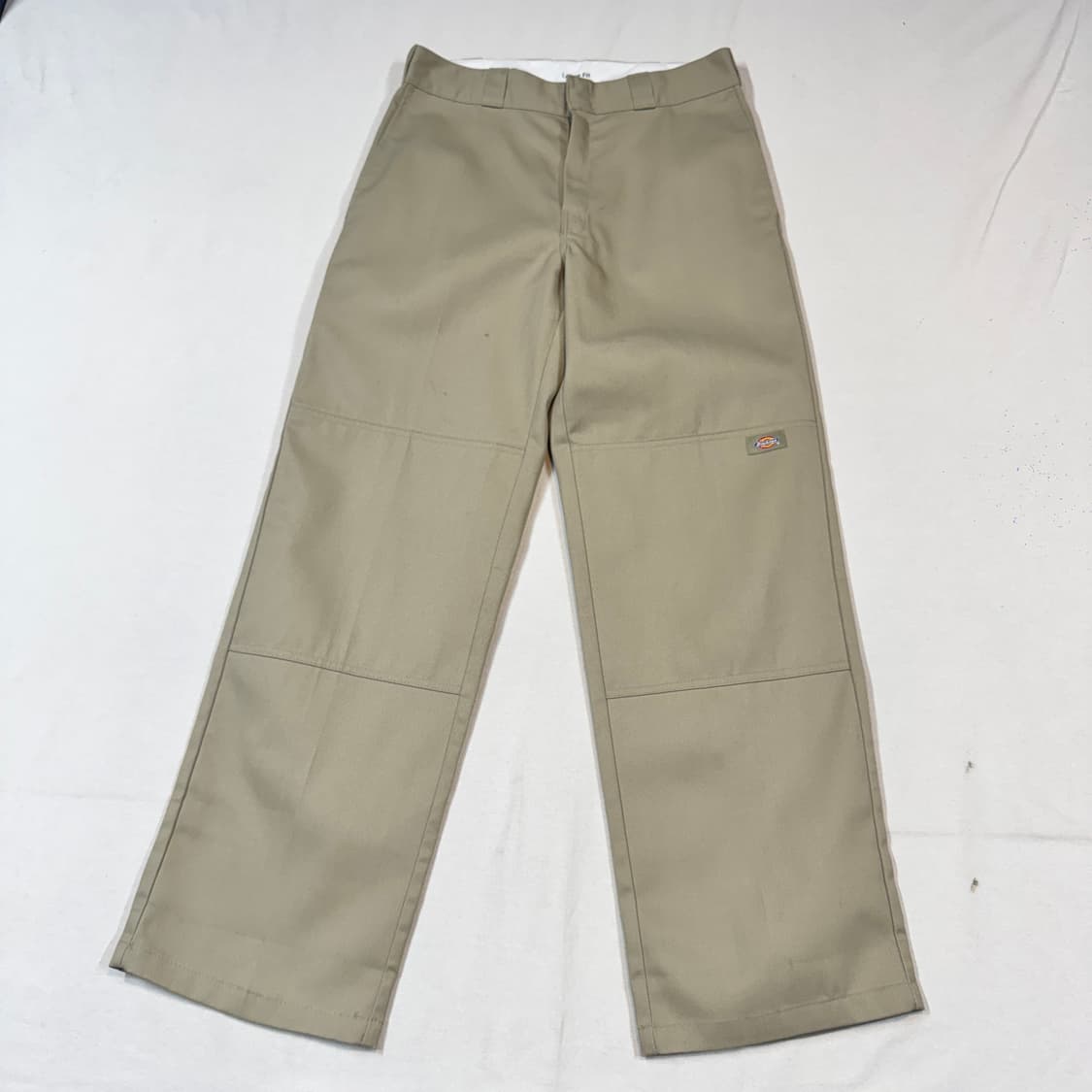 33inch) 디키즈 더블니 루즈핏 카키 컬러 면바지 치노팬츠 상품이미지1