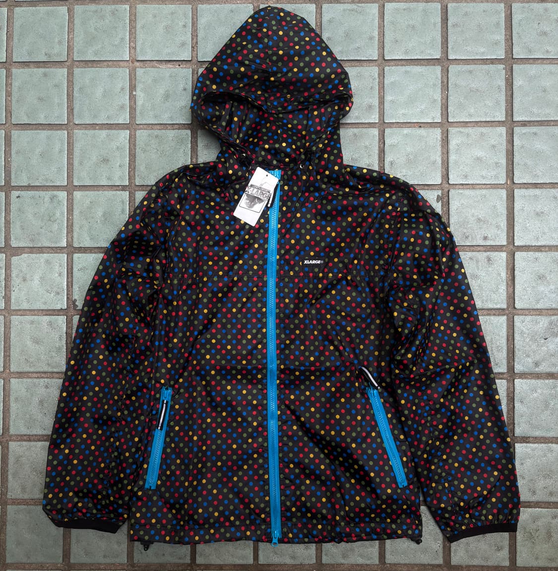 X-LARGE 엑스라지 도트 땡땡이 바람막이 새상품 M,L 상품이미지3