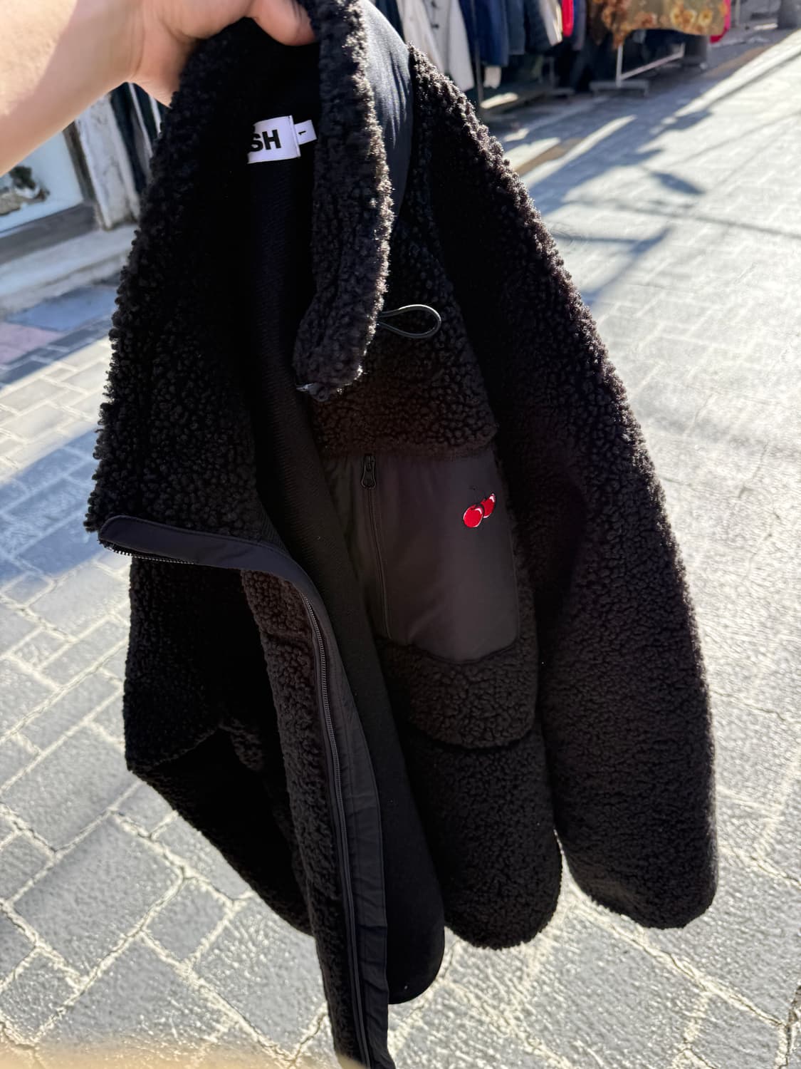 키르시 후리스 체리베어자켓 블랙 상품이미지2