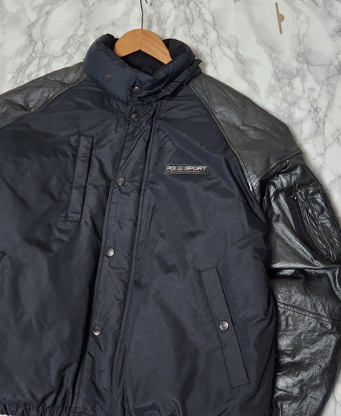 폴로 스포츠 가죽 마원 패딩 자켓 상품이미지1