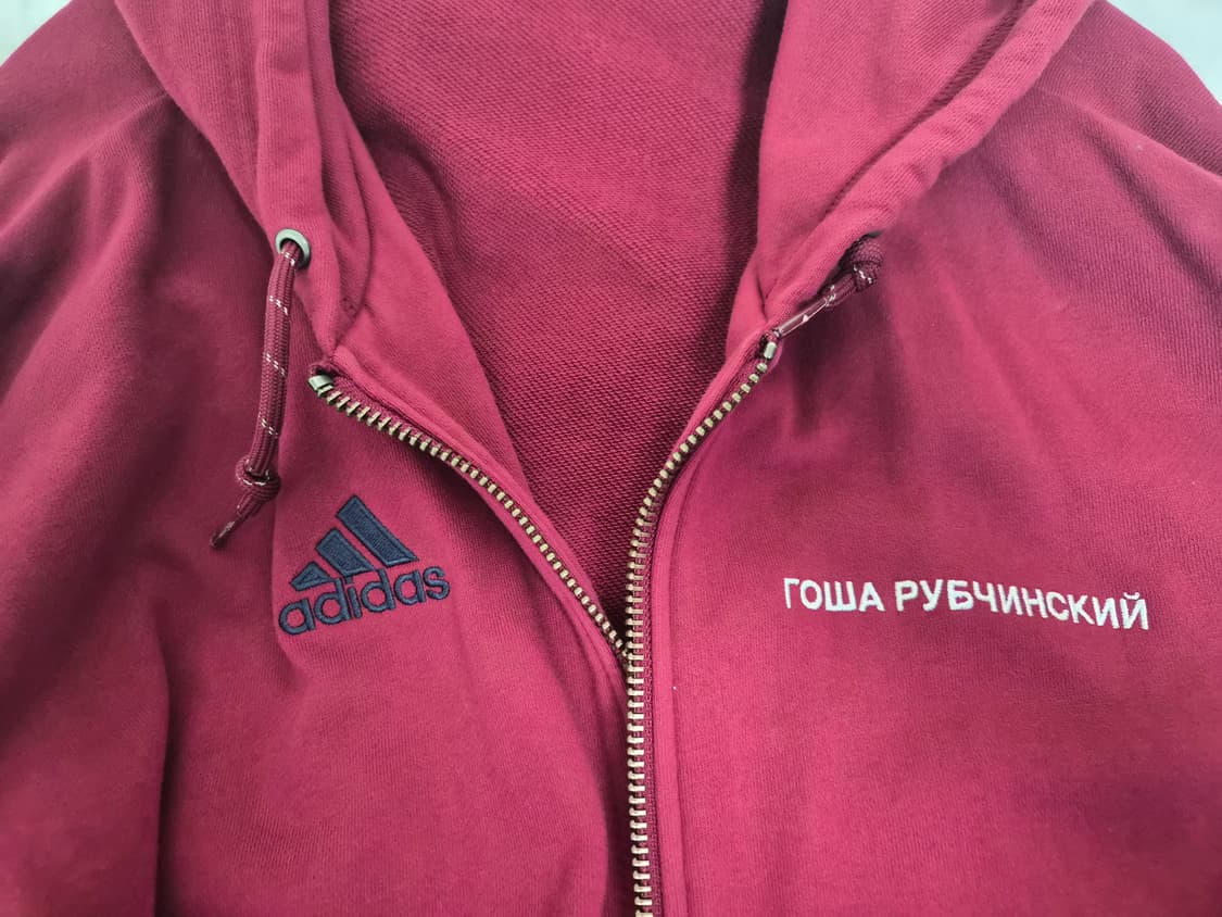 [S] 고샤루브친스키x아디다스 후드집업 버건디 상품이미지2