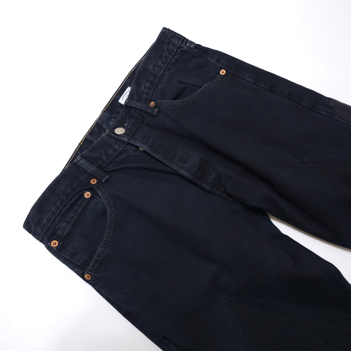 올드파크 패치워크 블랙진 상품이미지2