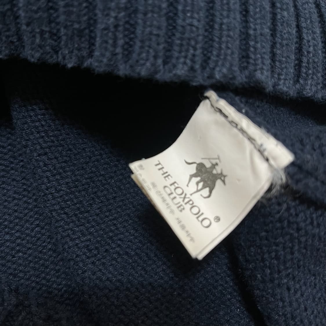 더 폭스 폴로 클럽 로고 자수 라운드넥 니트 [네이비] L/100 상품이미지7