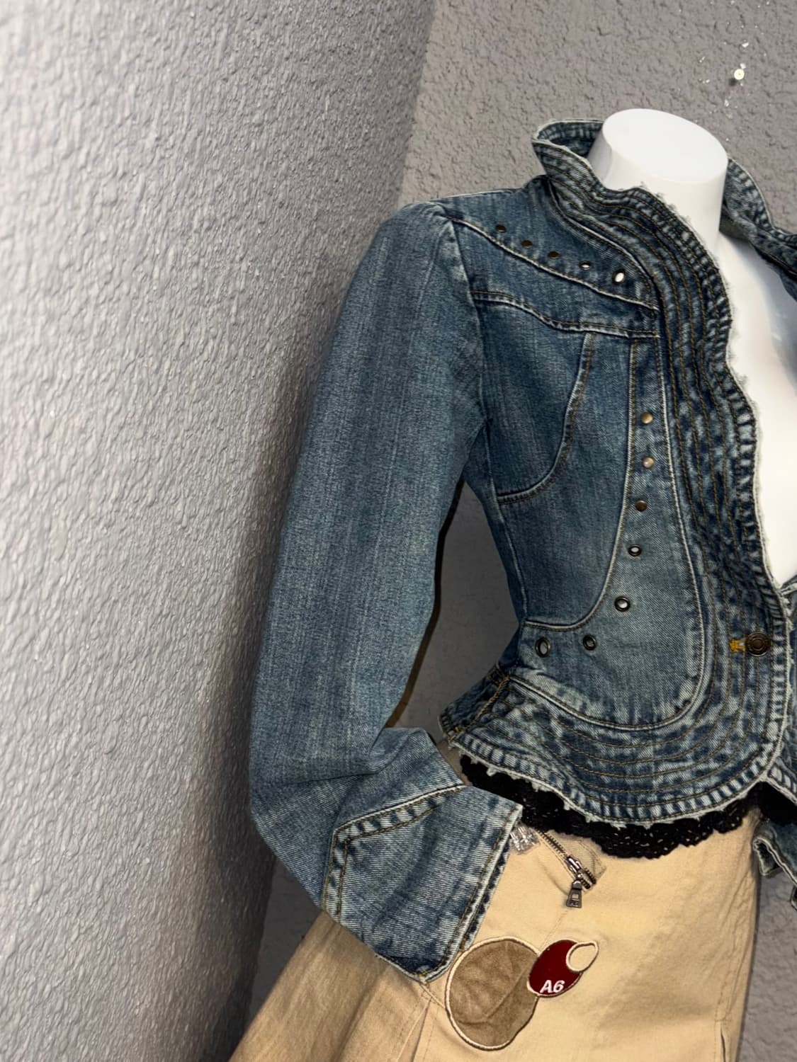 RAZY ANGEL 스터드 데님자켓 상품이미지4