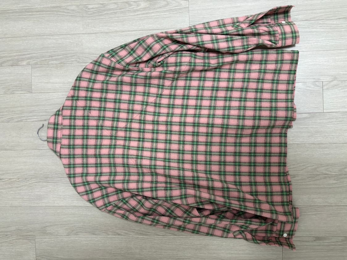 웨이비니스 핑크 멜론 체크 셔츠 2size 상품이미지3