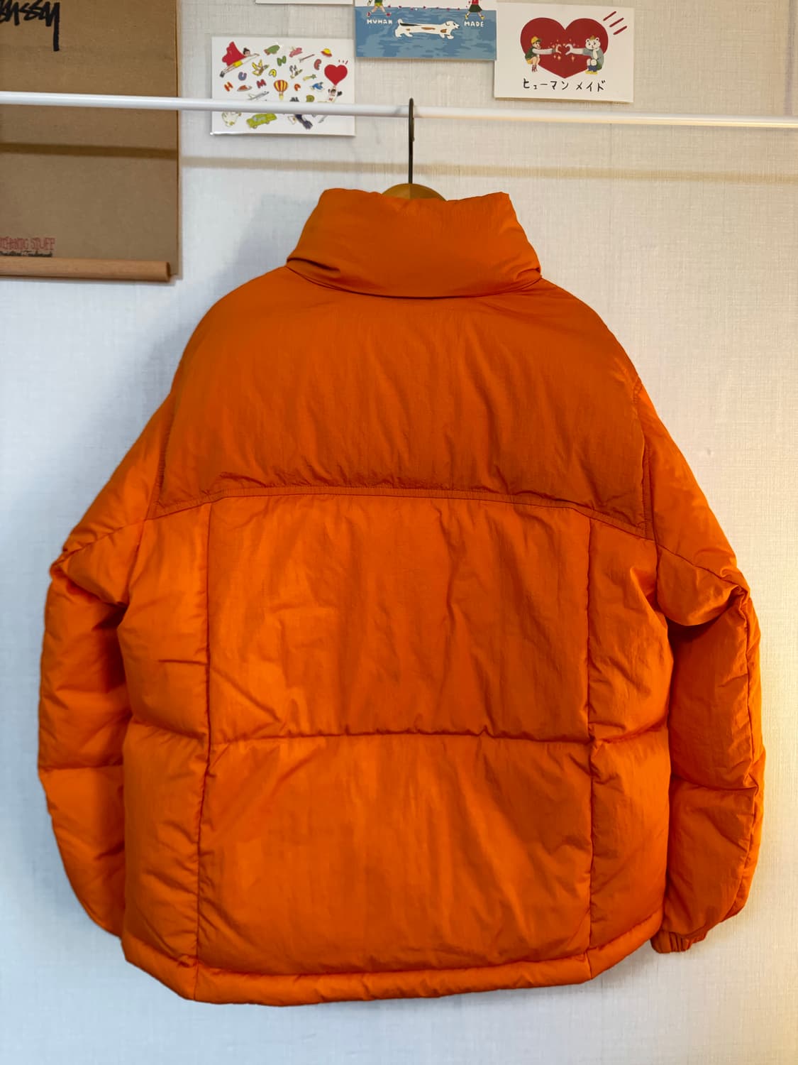 [S]뉴발란스 UNI 엑티브 숏 나일론 구스다운 패딩자켓 오렌지 상품이미지2