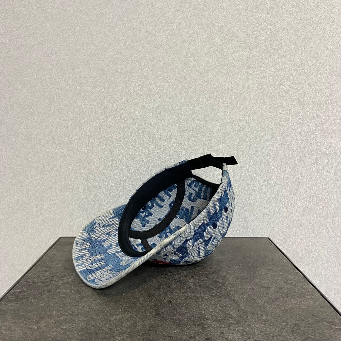 슈프림 워시드 데님 레드 박스로고 캠프캡 모자 상품이미지6