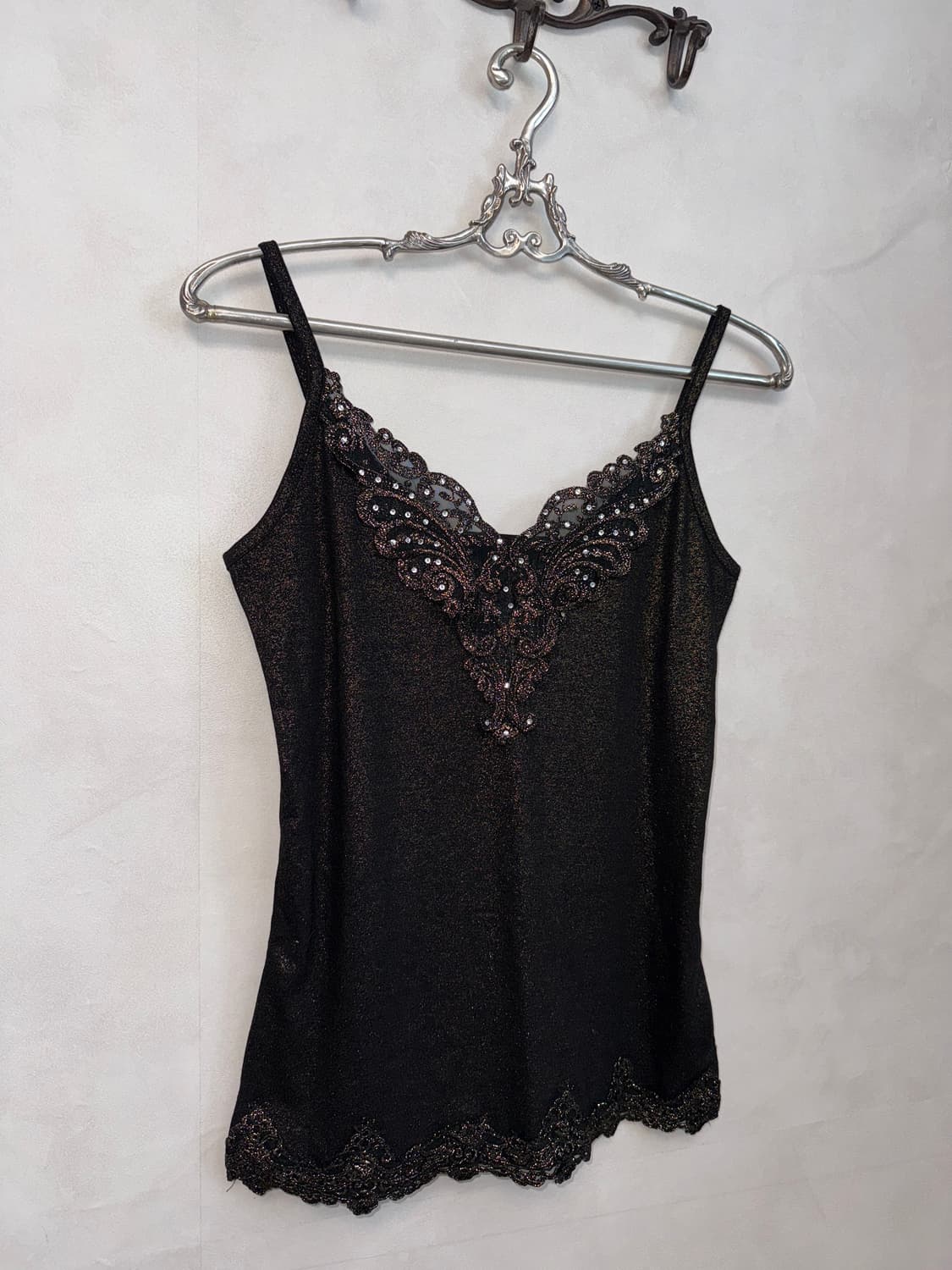 Black gold fairy lace cubic sleeveless 상품이미지2
