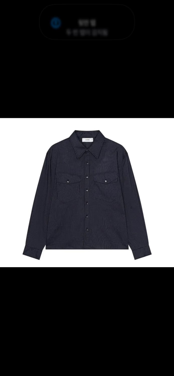 웨이비니스 25fw 호리즌 스트라이프 셔츠 네이비 상품이미지1