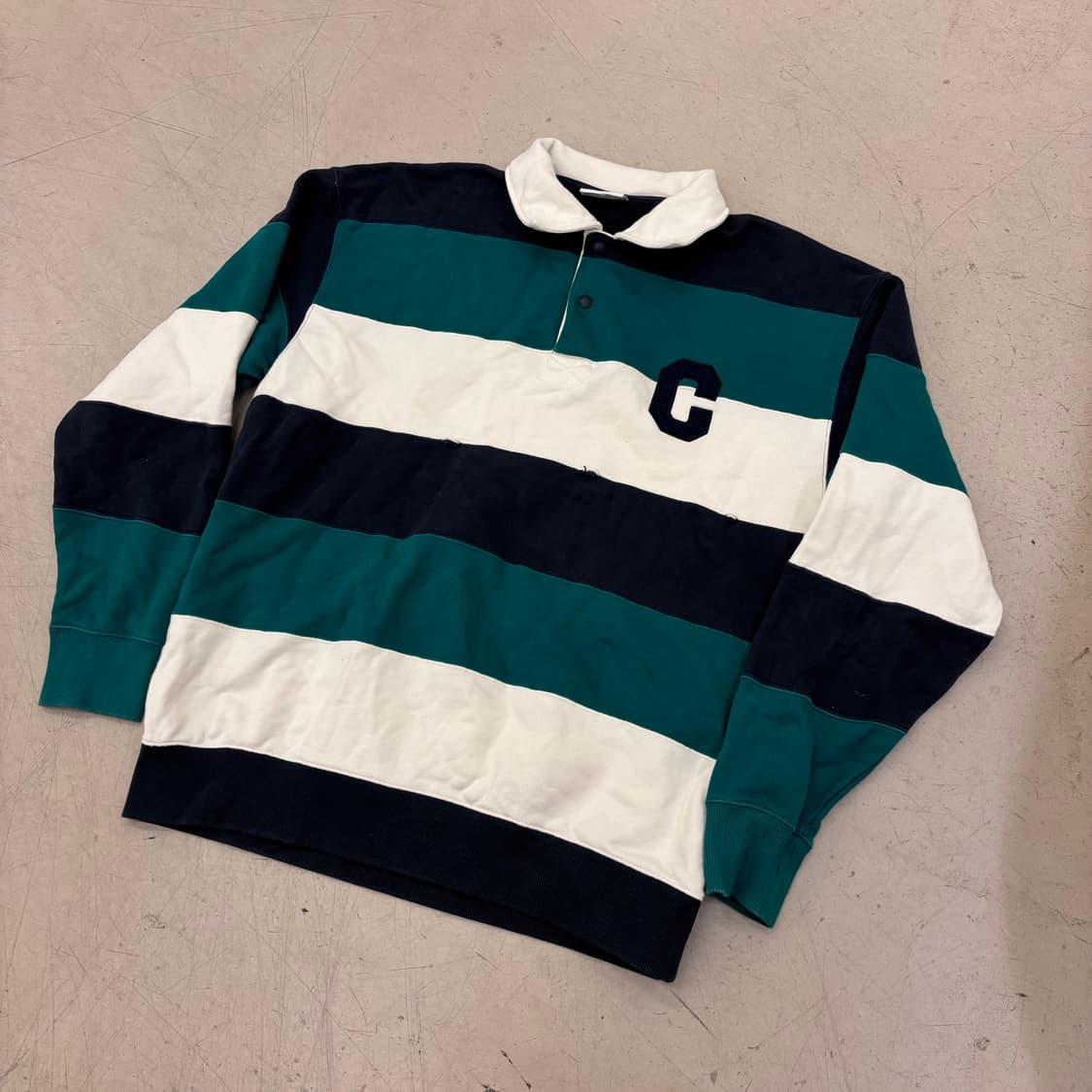 커버낫 스트라이프 c로고 럭비티 상품이미지1