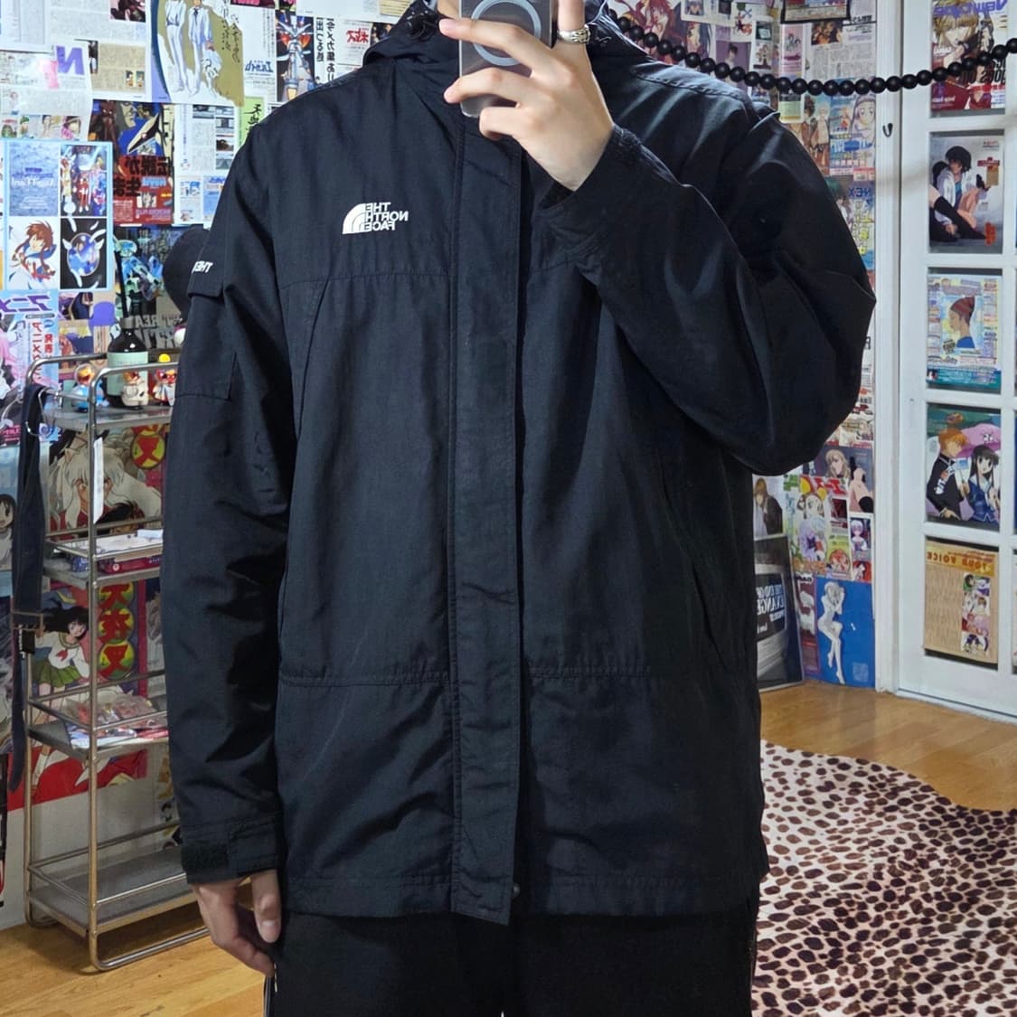 노스페이스 고프코어 블랙 투웨이 바람막이 자켓 상품이미지1