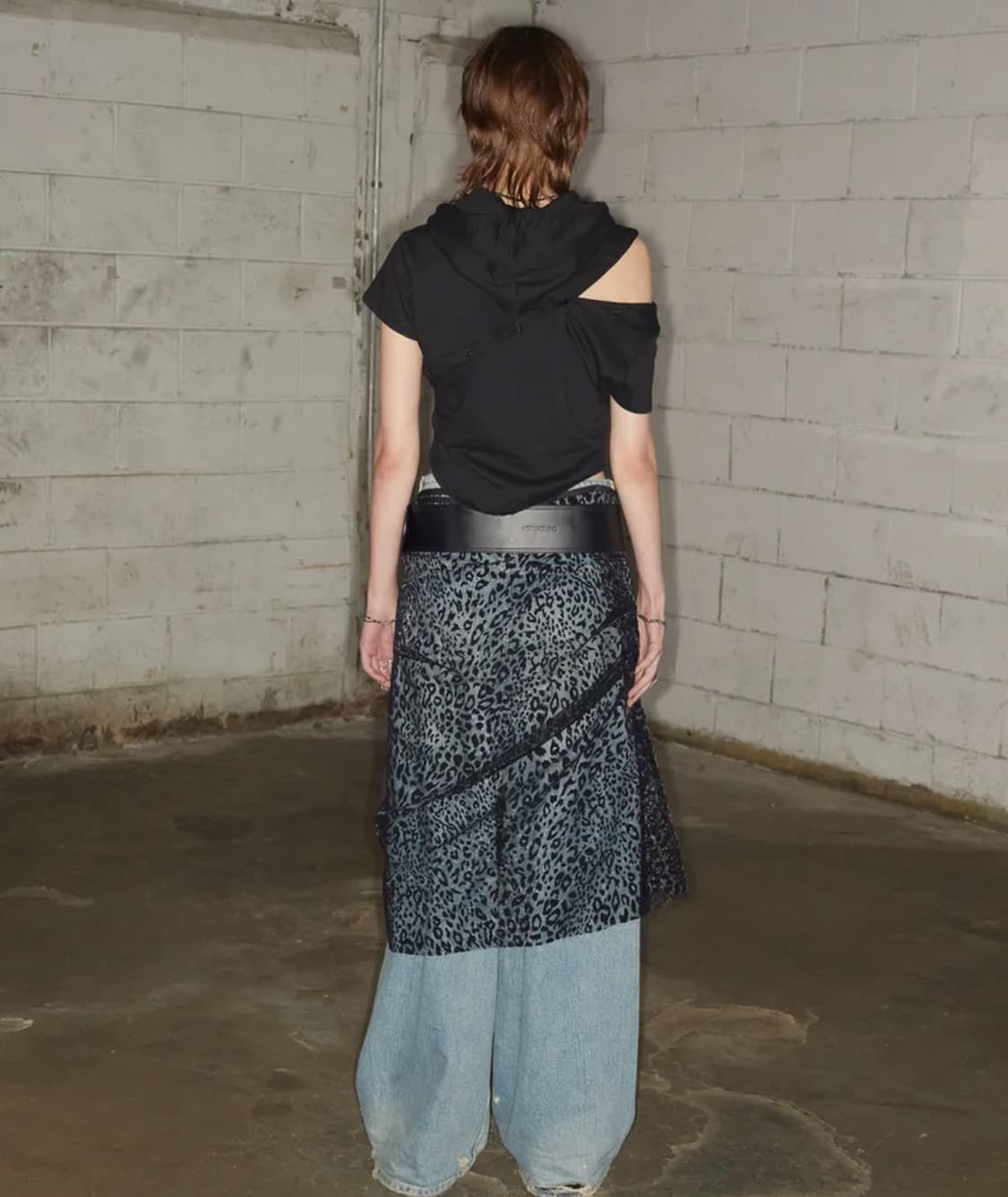 낫노잉 버튼 후드 반팔 상품이미지2