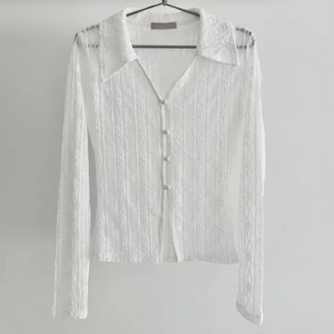 새상품) 옵텐소 ript lace layered shirt 상품이미지3