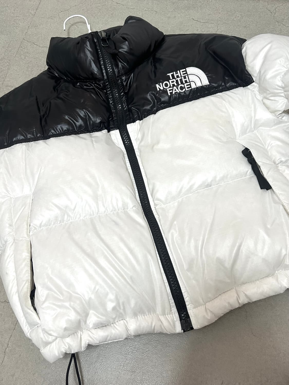노스페이스 숏 눕시 화이트라벨 패딩 화이트 m 상품이미지2