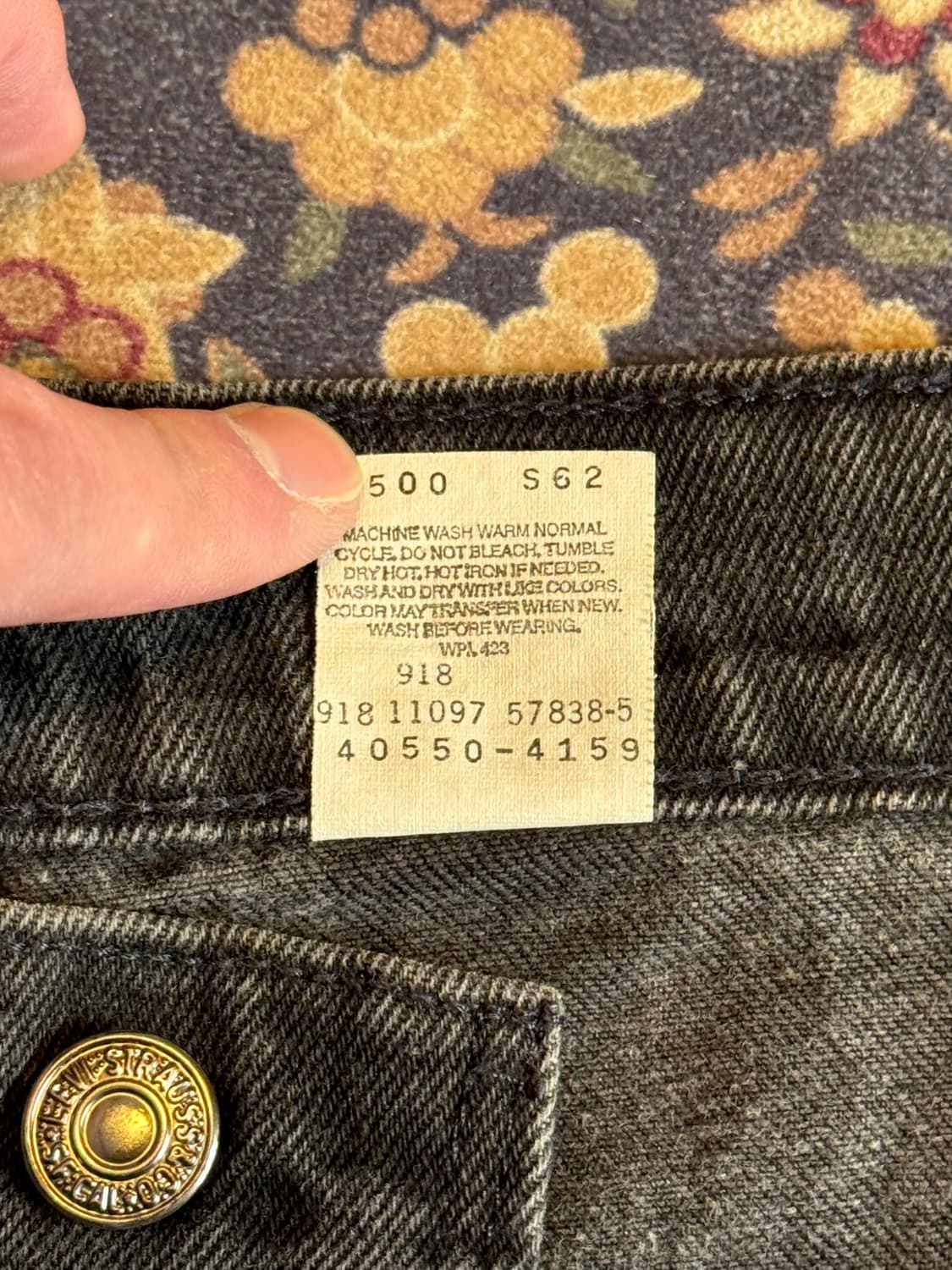 90s 푸에르토리코 리바이스 오렌지탭 505 블랙진 상품이미지6