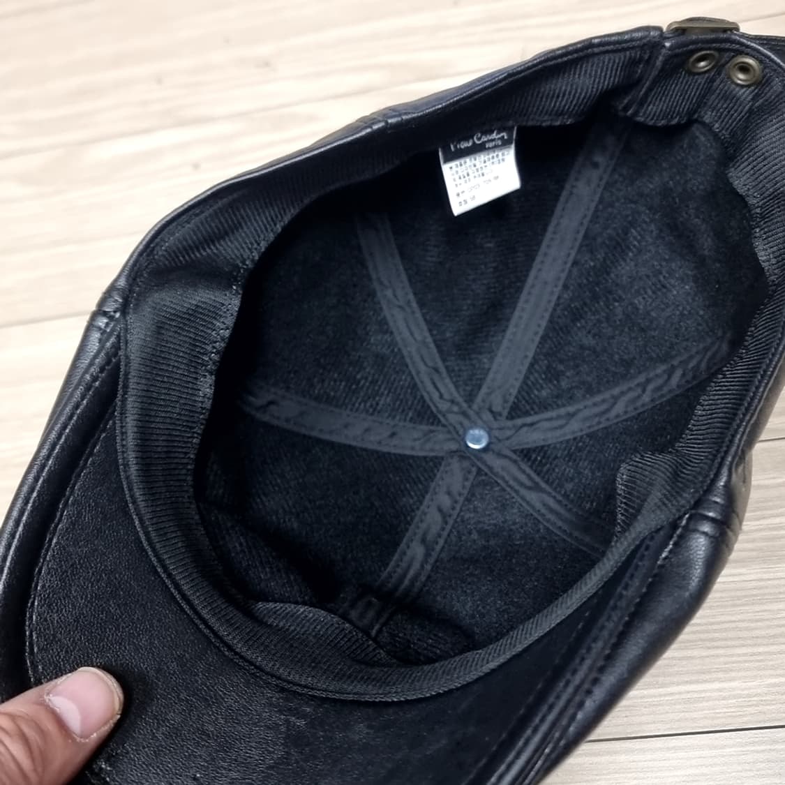 80~90s 피에르가르뎅 기술제휴 국내생산 가죽 헌팅캡 상품이미지5