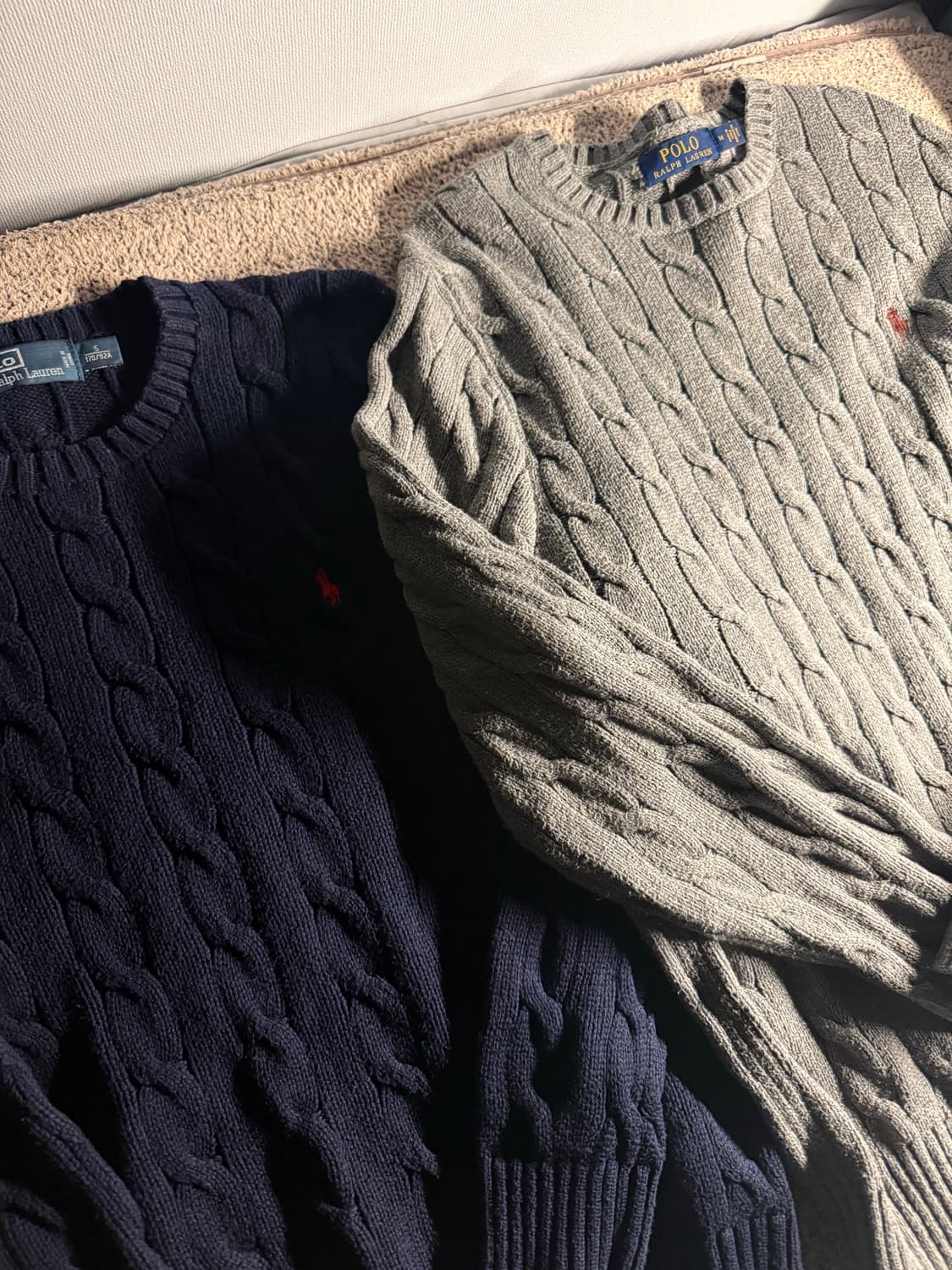 폴로 꽈배기 니트(그레이) 상품이미지1