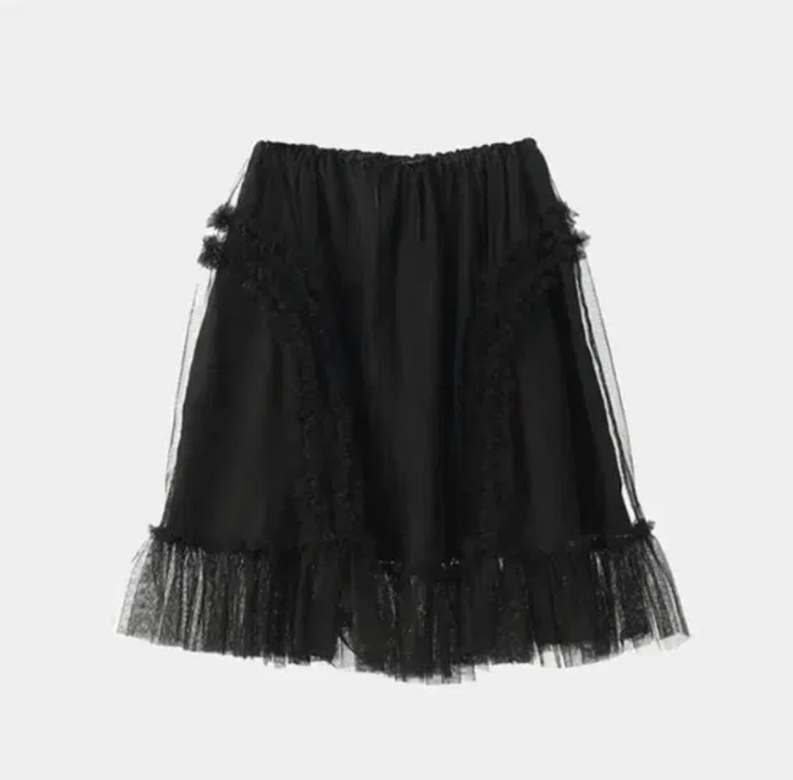 생긴스튜디오 밴딩 샤 스커트 블랙 상품이미지1