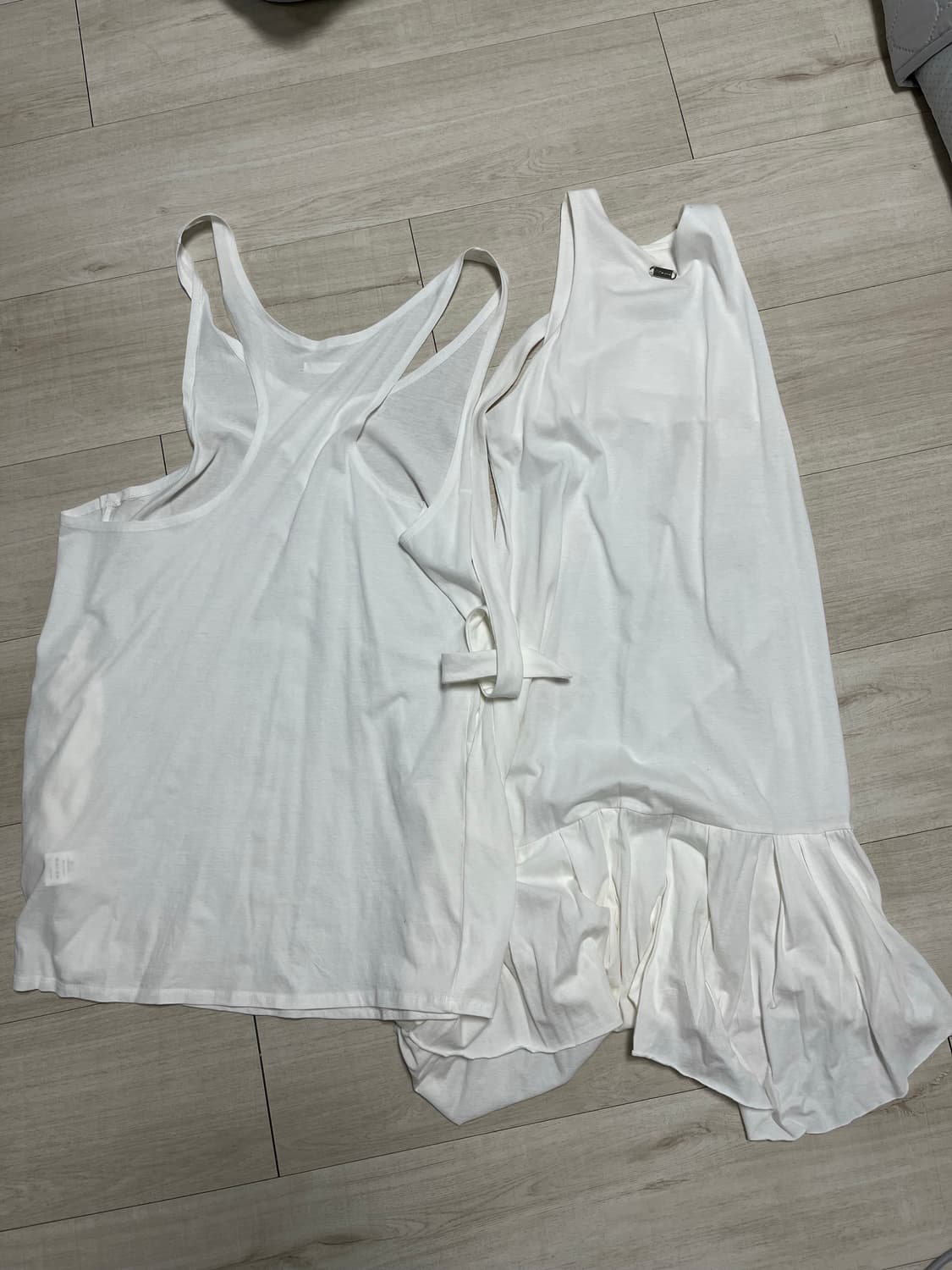 NACHE 나체 레이어드 원피스 화이트 상품이미지5