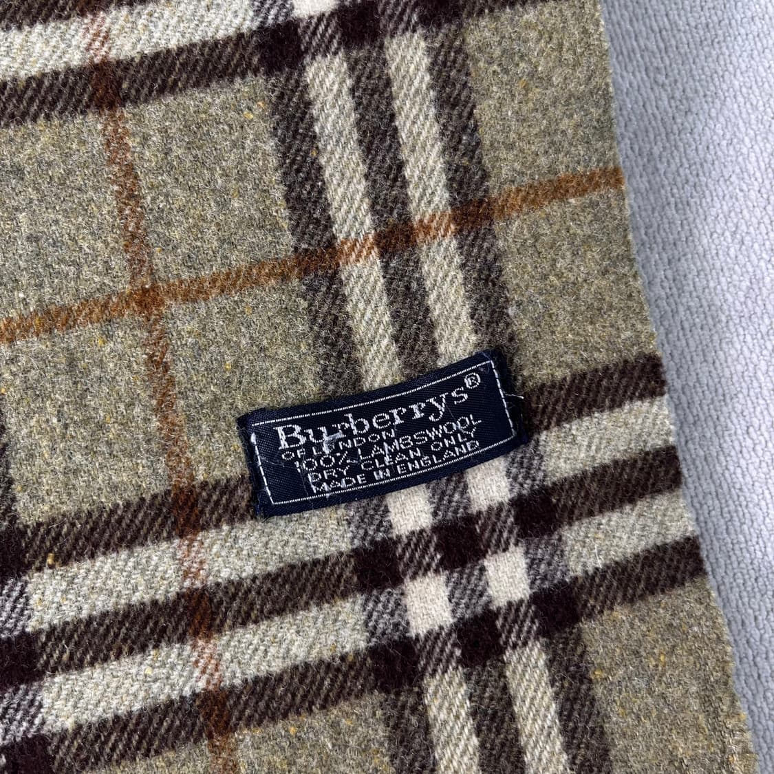 버버리 노바체크 램스울 그린 머플러  상품이미지3