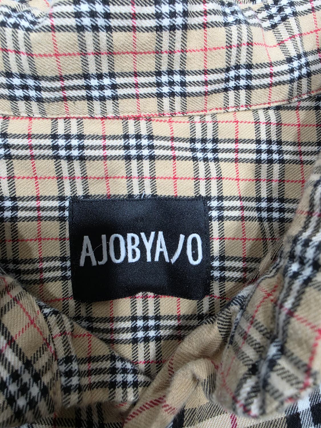 아조바이아조 노바체크 믹스 오버핏 셔츠 F 상품이미지5