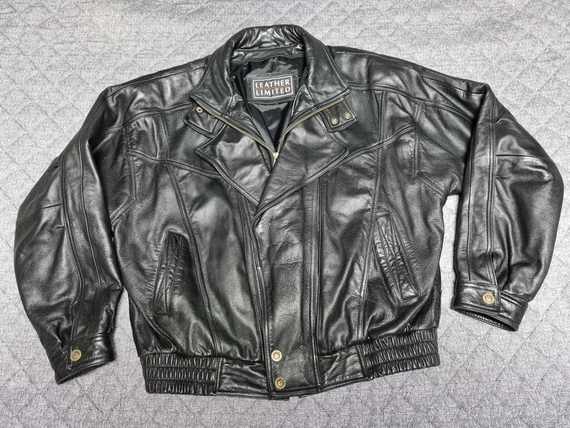 leather limited 더블칼라 가죽 봄버 자켓 110 상품이미지1