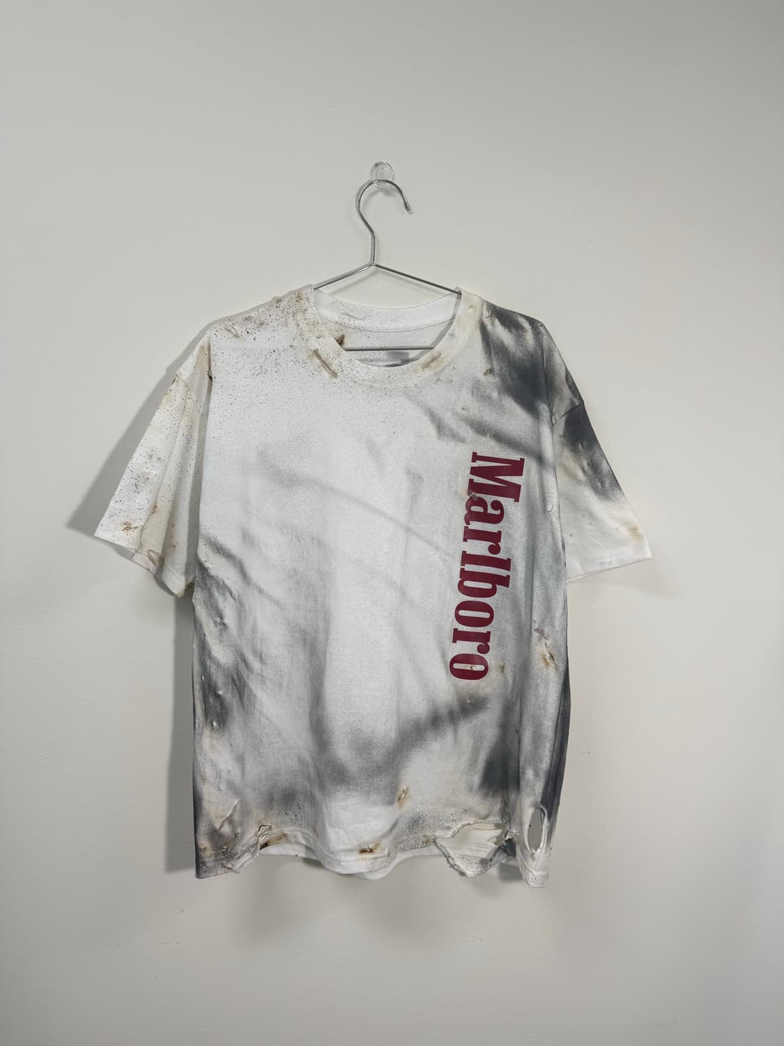 FE 말보로 빈티지 레트로 그릴드워싱 데미지 반팔 상품이미지2