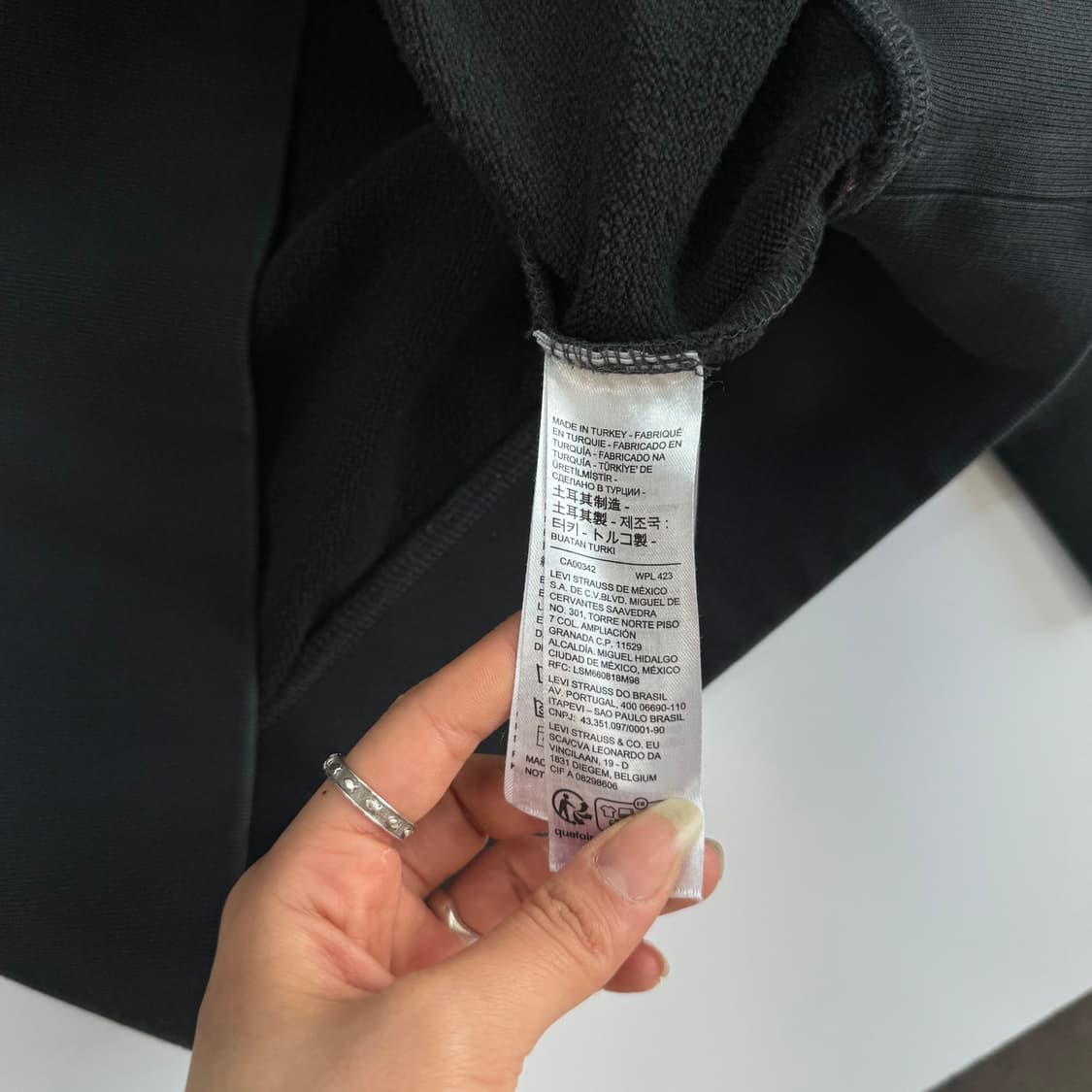 Levis 리바이스 로고 블랙 후드티 상품이미지6