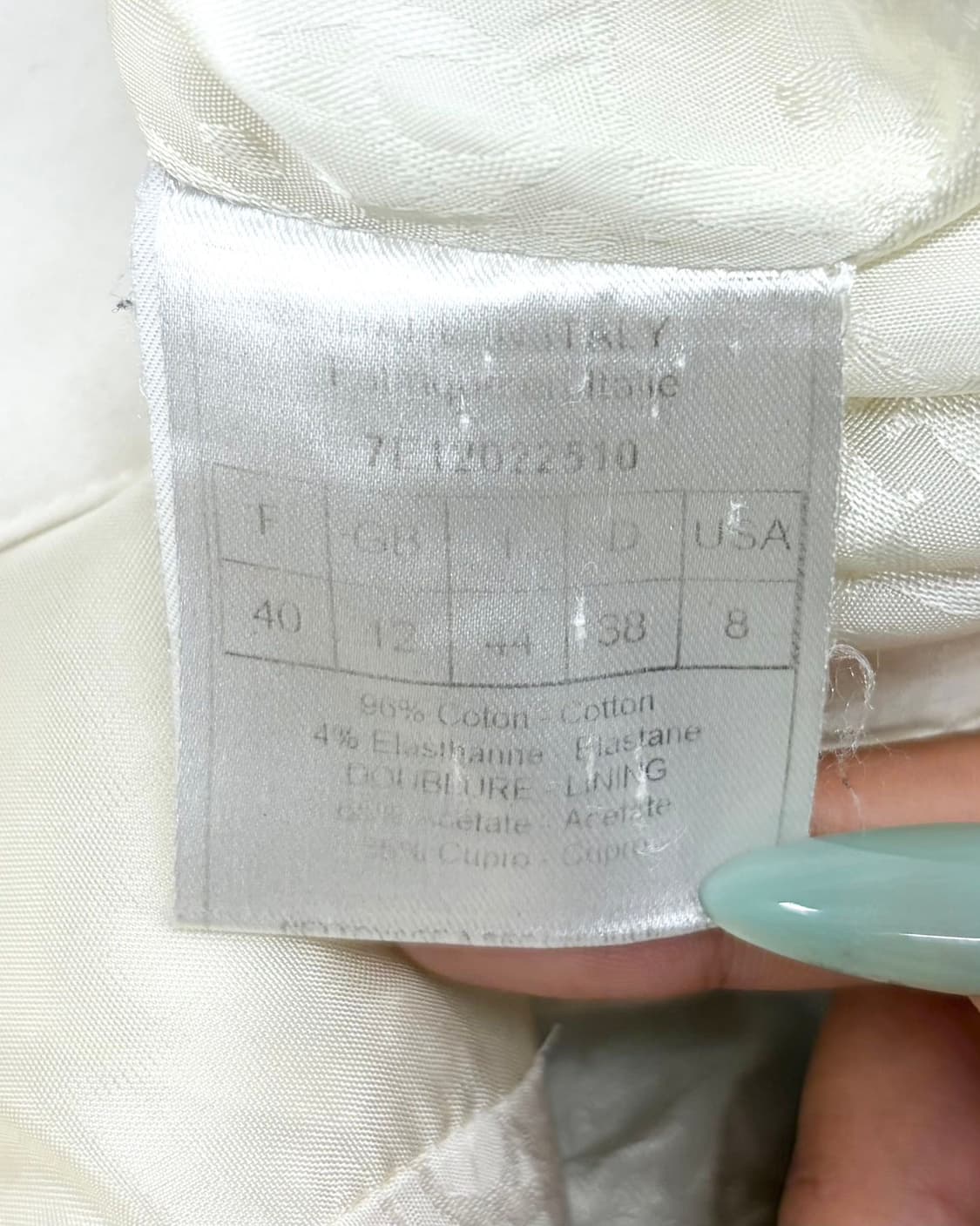 크리스찬 디올 부티크 화이트 브이넥 코튼 자켓  상품이미지10