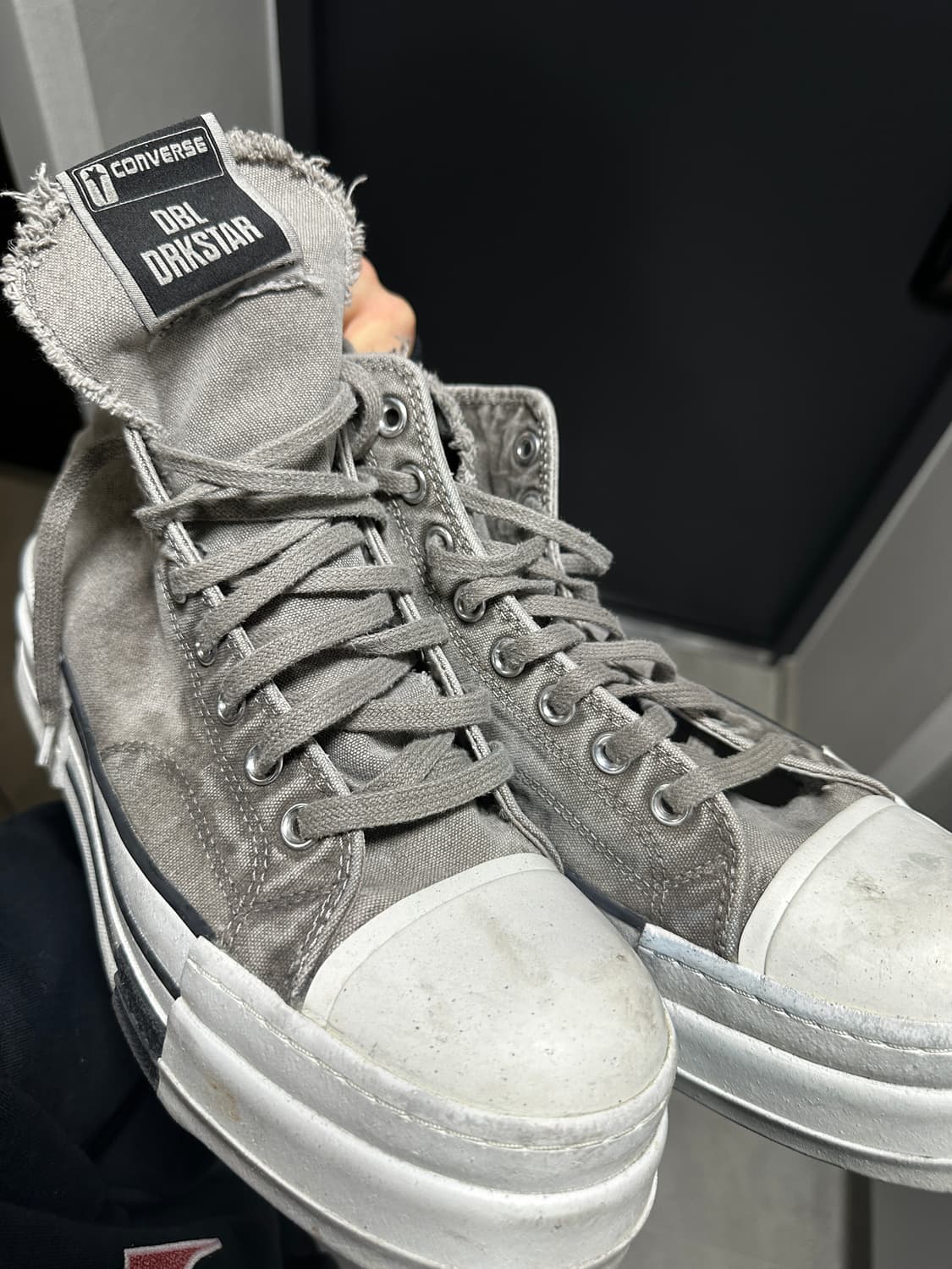 컨버스 x 다크쉐도우 더블 다크스타 오버다이 척 70 하이 콘크리트 상품이미지1