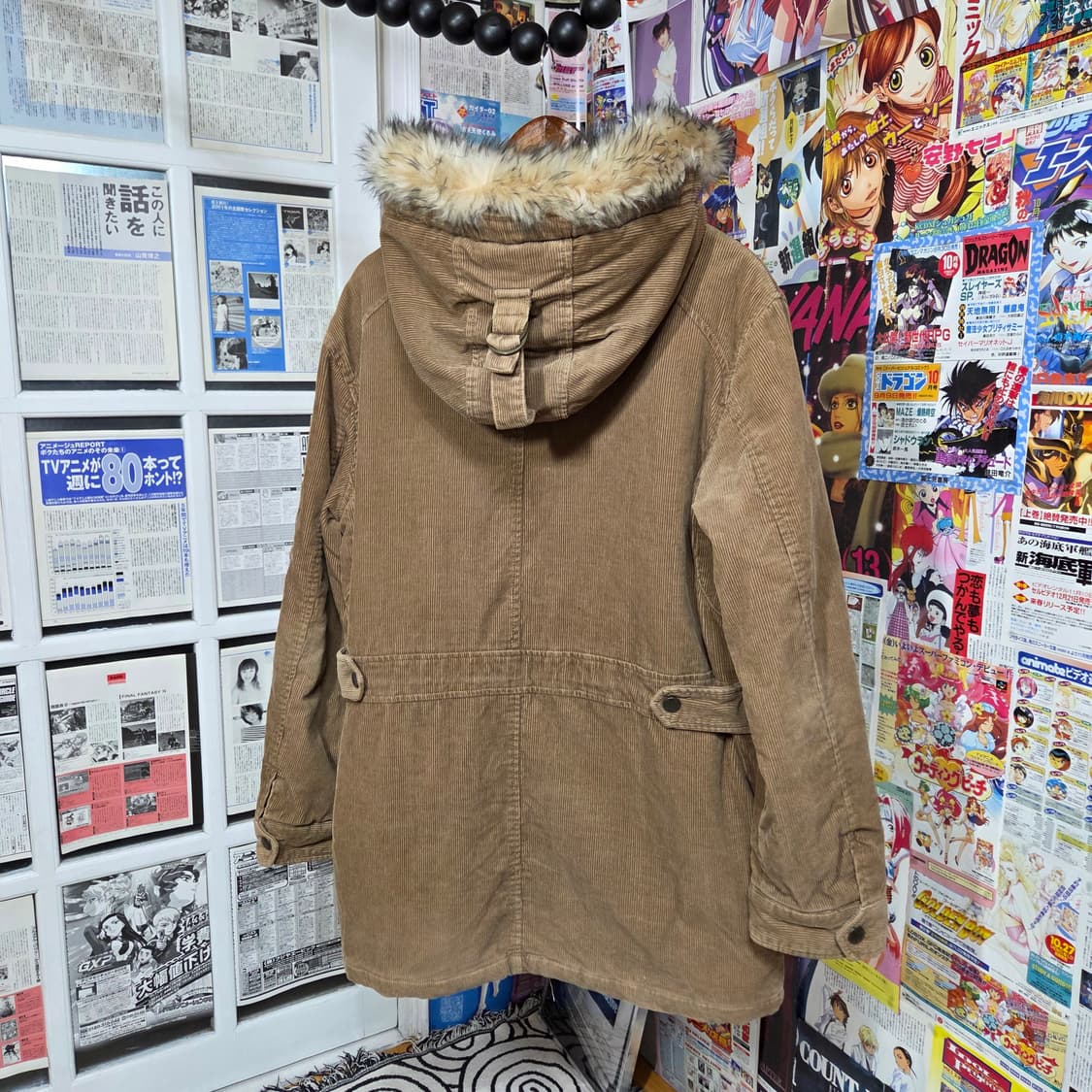 빈티지 TBJ 베이지 코듀로이 퍼 야상 자켓 상품이미지6