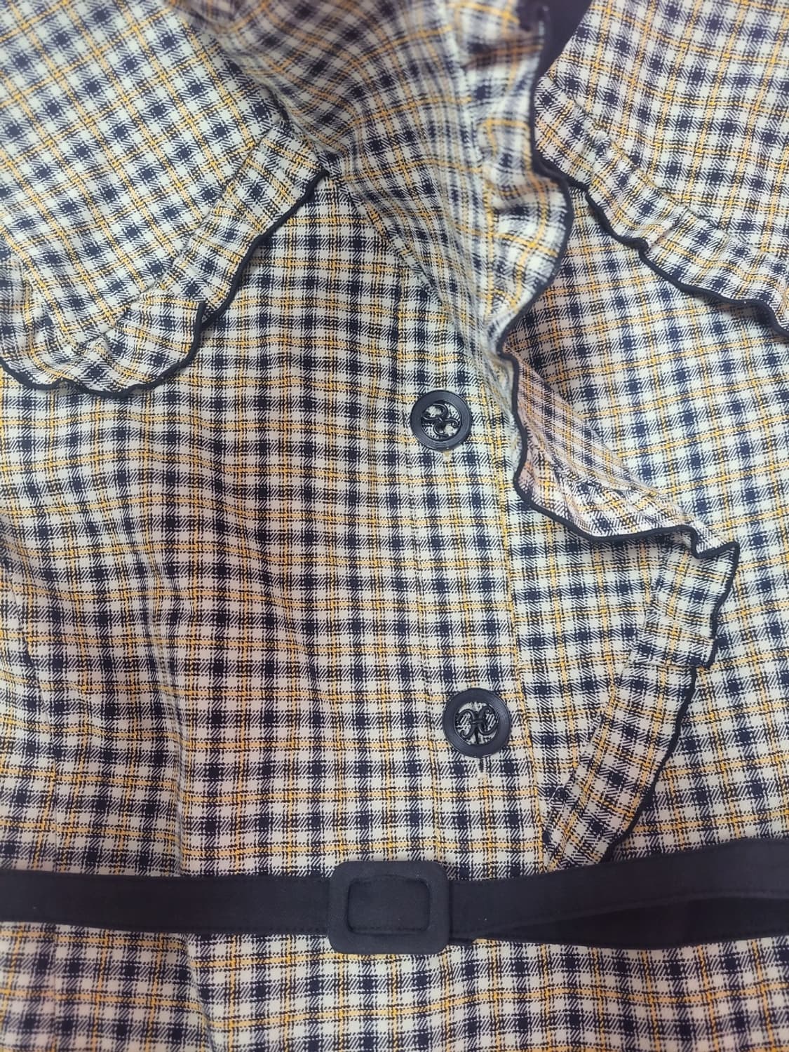 급처상태좋음!레니본 세일러카라 벨트 체크 롱원피스 럭키슈에뜨st 상품이미지3