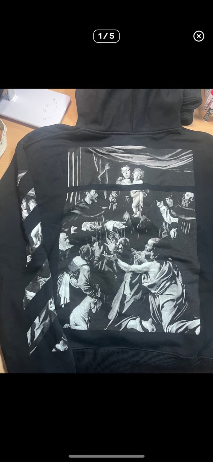 오프화이트 카라바조 후드티 상품이미지3