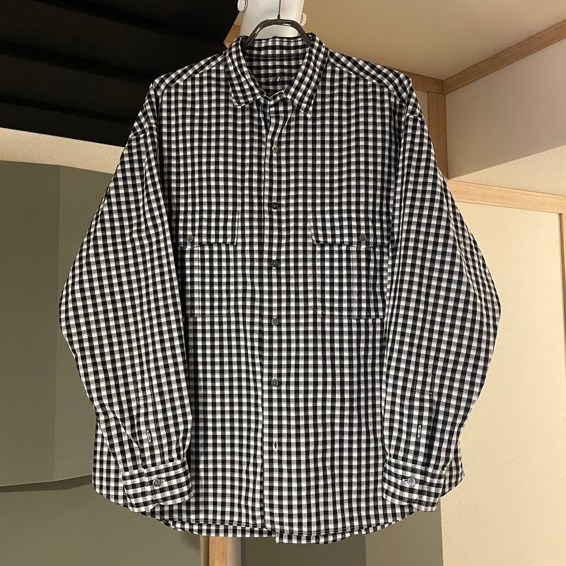 포터클래식 롤업 깅엄체크 셔츠 L 상품이미지1