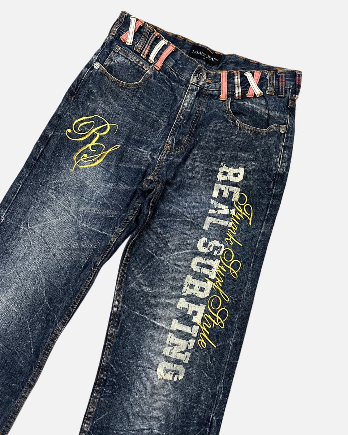 NYLAUS beltloop detail printing jean 상품이미지3