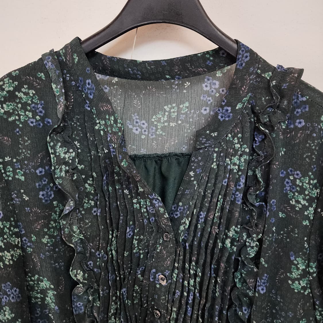 엣지 플라워 패턴 롱 원피스 상품이미지2