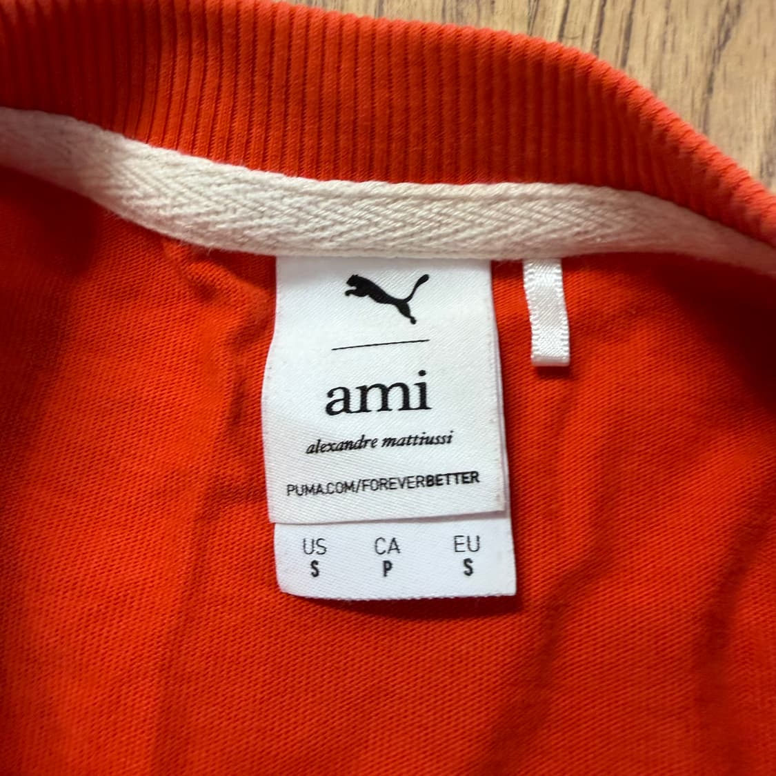 아미 x 푸마 오렌지 그래픽 크롭 반팔 티셔츠 상품이미지2