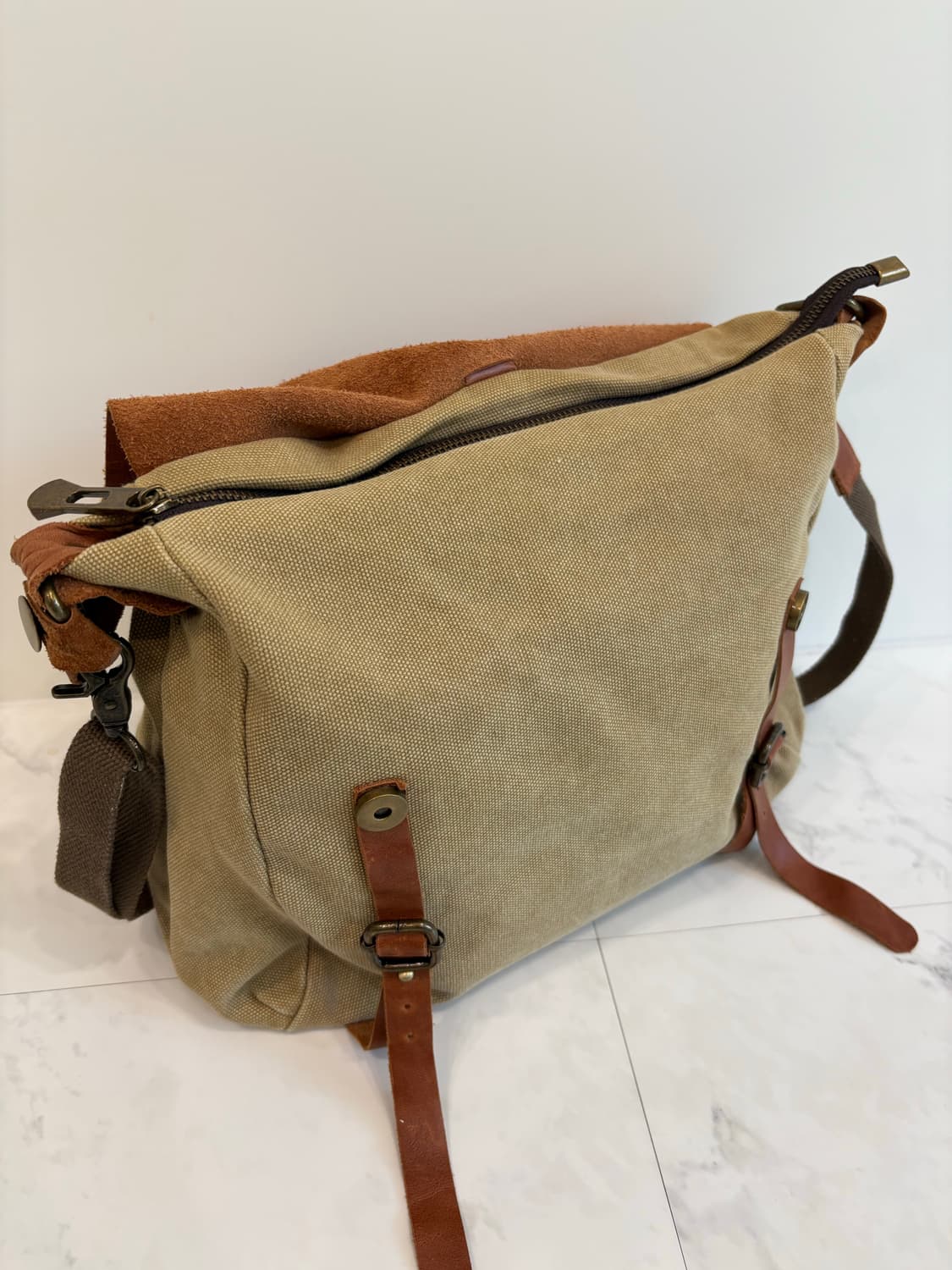 vintage benhertz cowhide canvas bag 상품이미지7