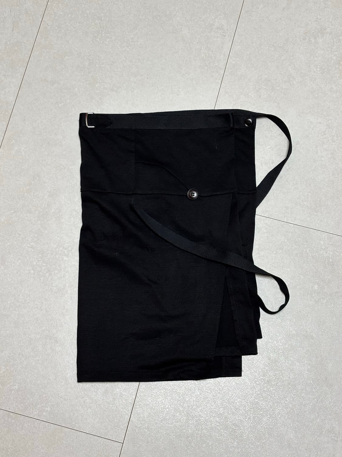 산코파퓨엘라Layered button wrap skirt (Black) 상품이미지2