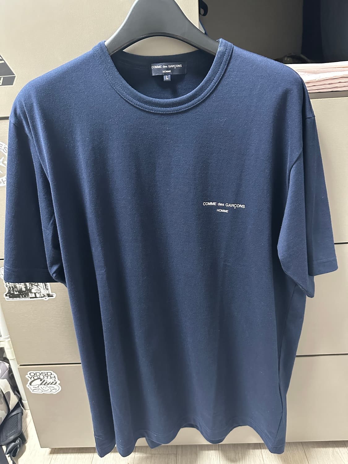 (L) 꼼데가르송 옴므 반팔 네이비 상품이미지1