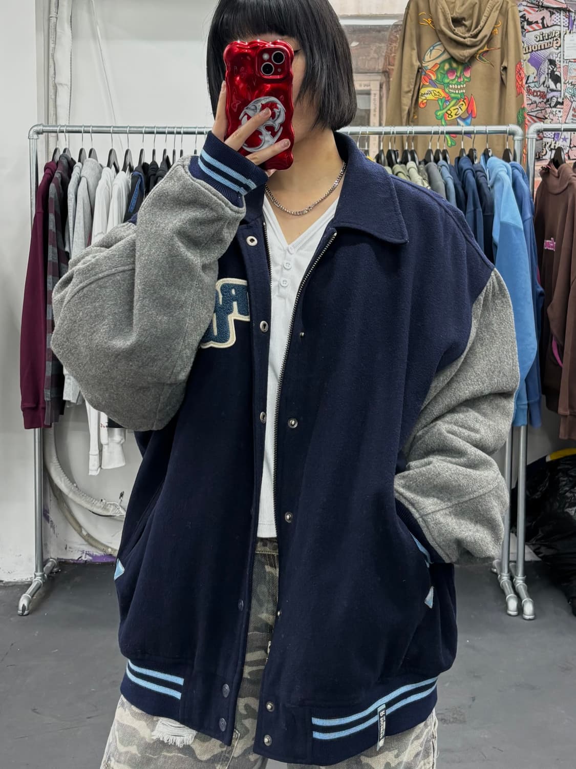 Roca wear 로카웨어 올드스쿨 울 바시티 자켓 상품이미지2