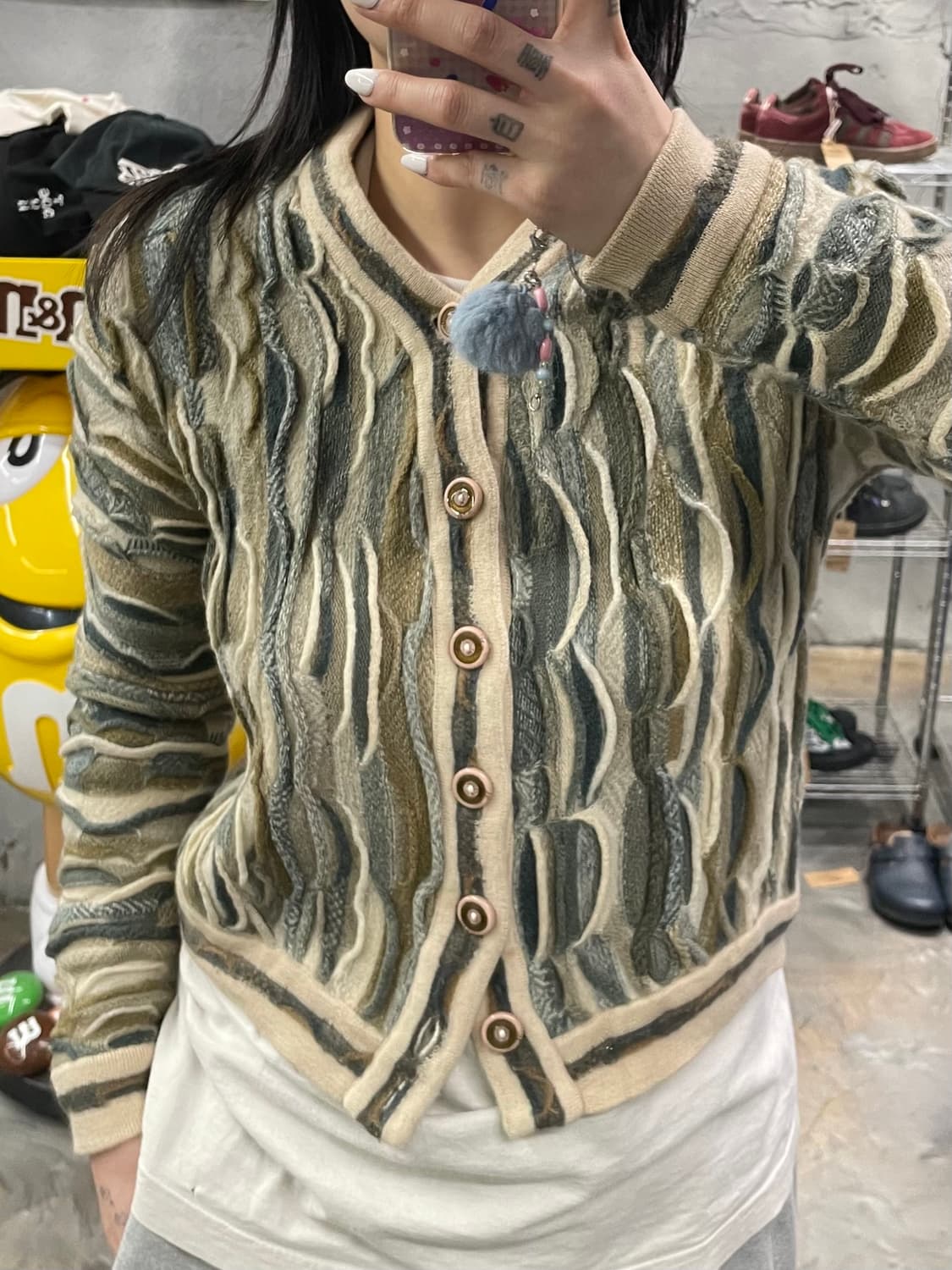 빈티지 케이블 니트 가디건 상품이미지7