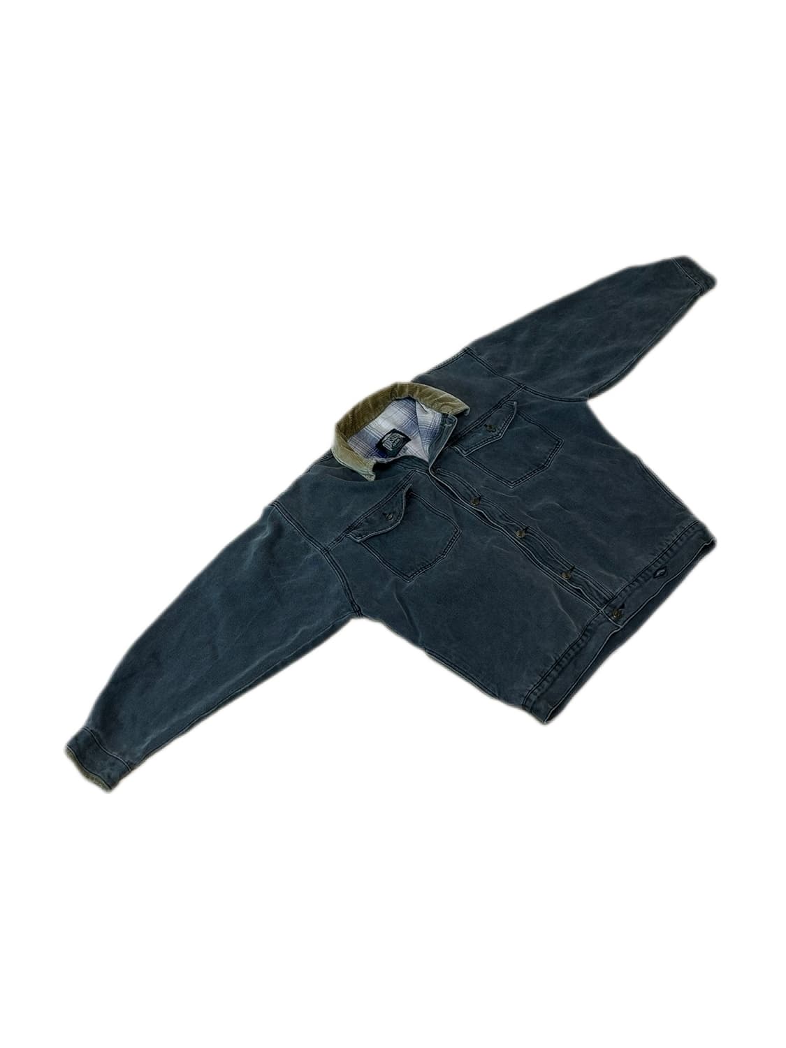 80s 퀵실버 솔트 워터 데님 USA 코듀로이 블랙 워싱 워크자켓 상품이미지4