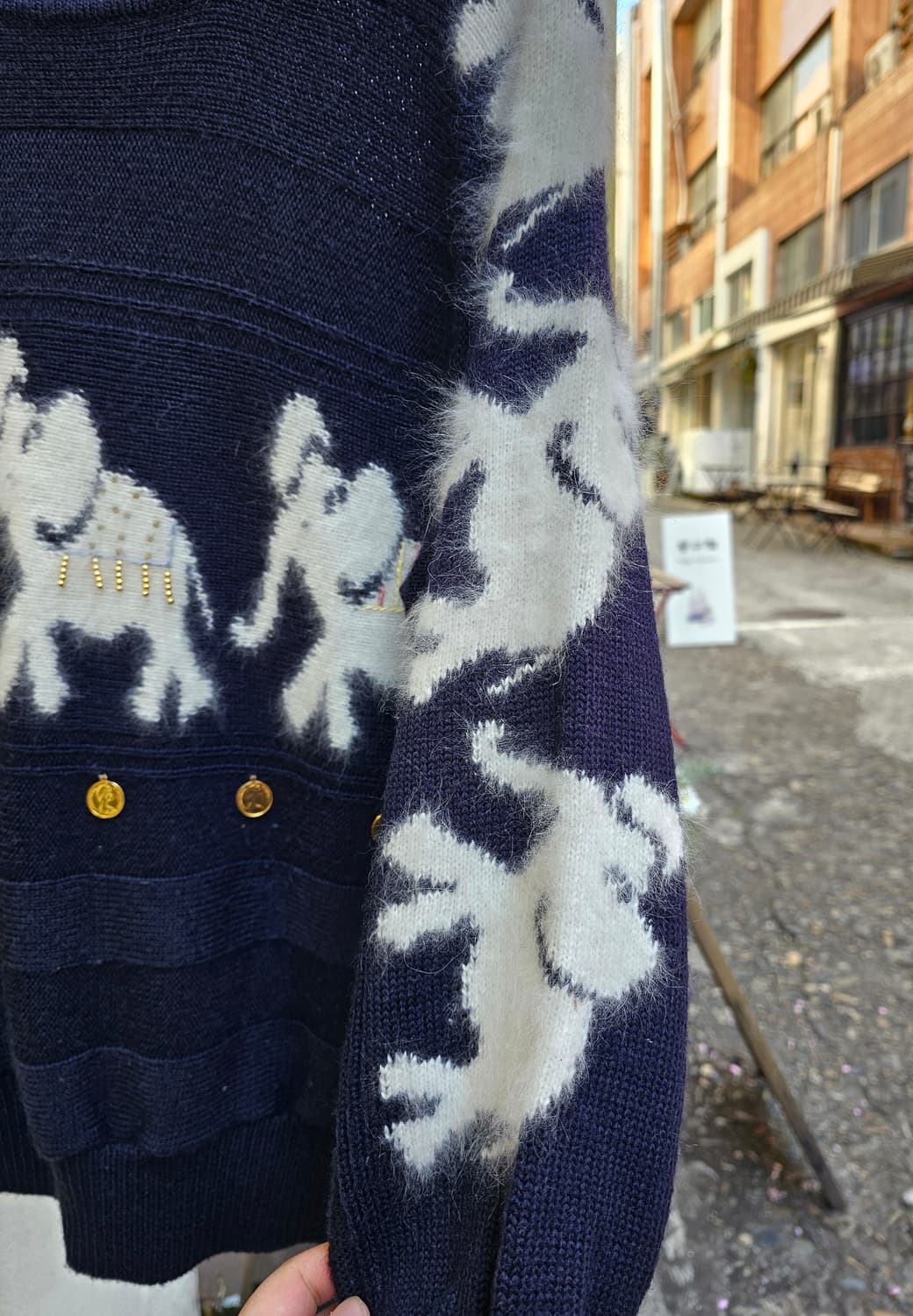 앙고라 코끼리 코인 니트 상품이미지5