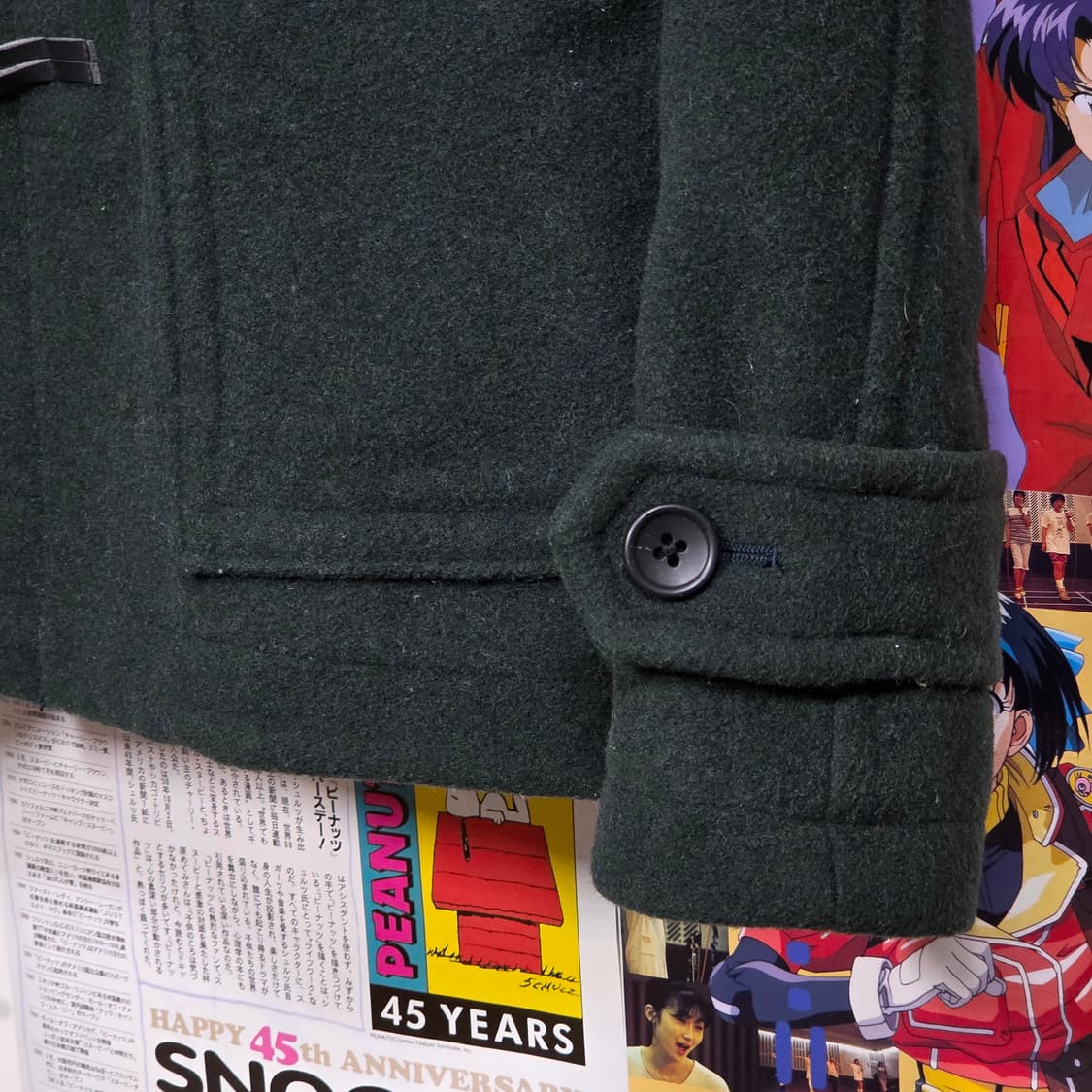 JPN 보이콧 다크 그린 더플 숏 코트 상품이미지4