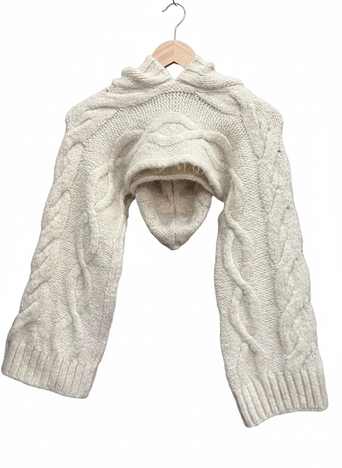 자라(ZARA) 꽈배기 후드 니트 볼레로 상품이미지1