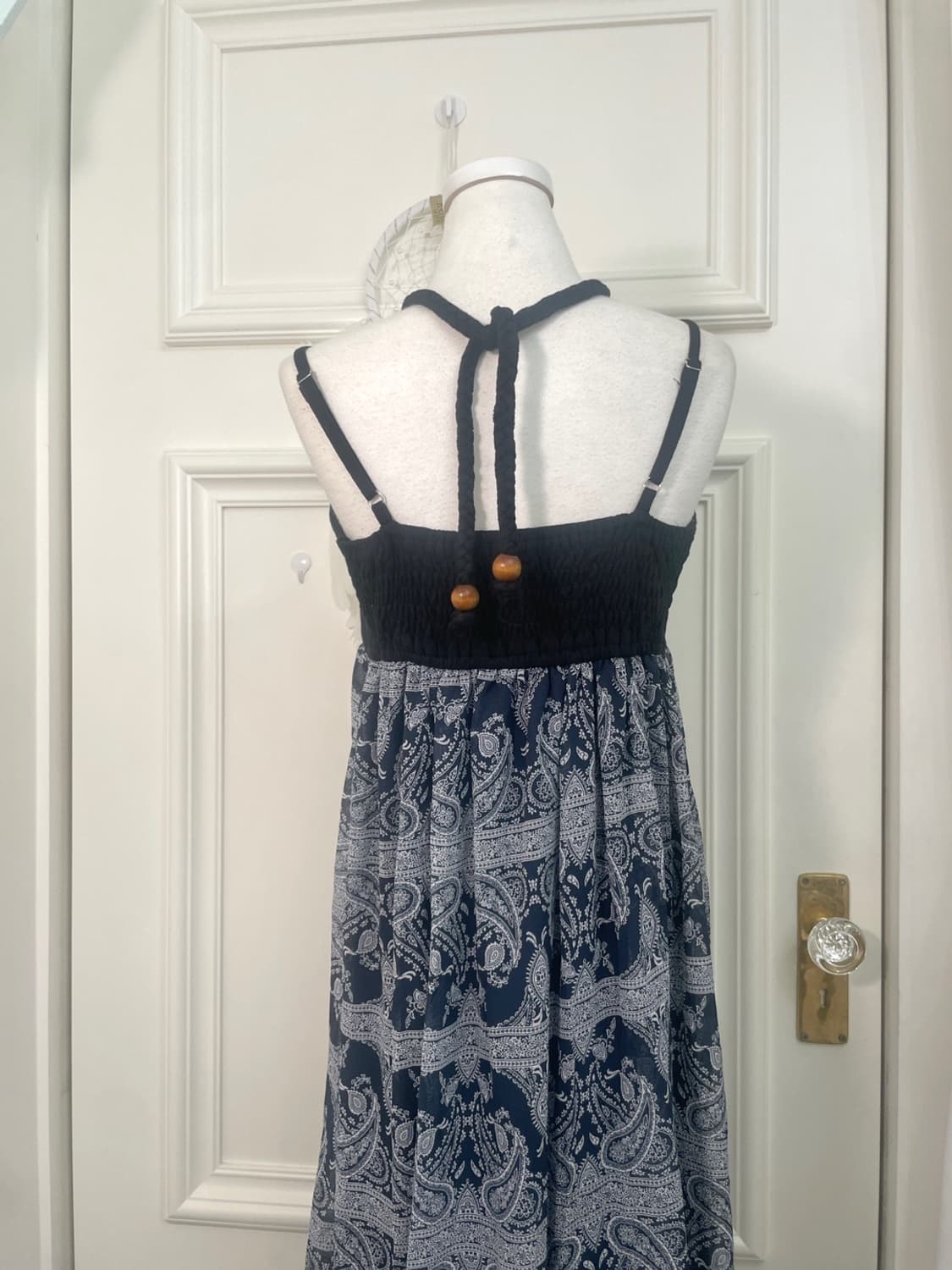 navy pasley long sleeveless opc(size-L) 상품이미지4
