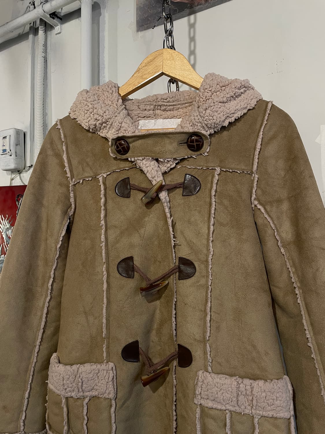 liz lisa 리즈리사 브라운 플라워 자수 베이지 무스탕 러블리 갸루 상품이미지3